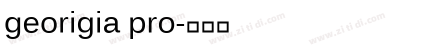 georigia pro字体转换